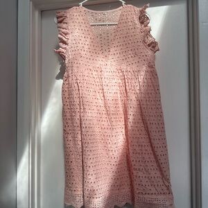 Pink Eyelet Dress